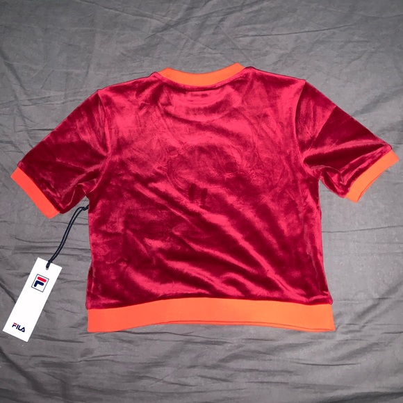 Fila Emiliana Velour Ringer Tee - Picture 2 of 4